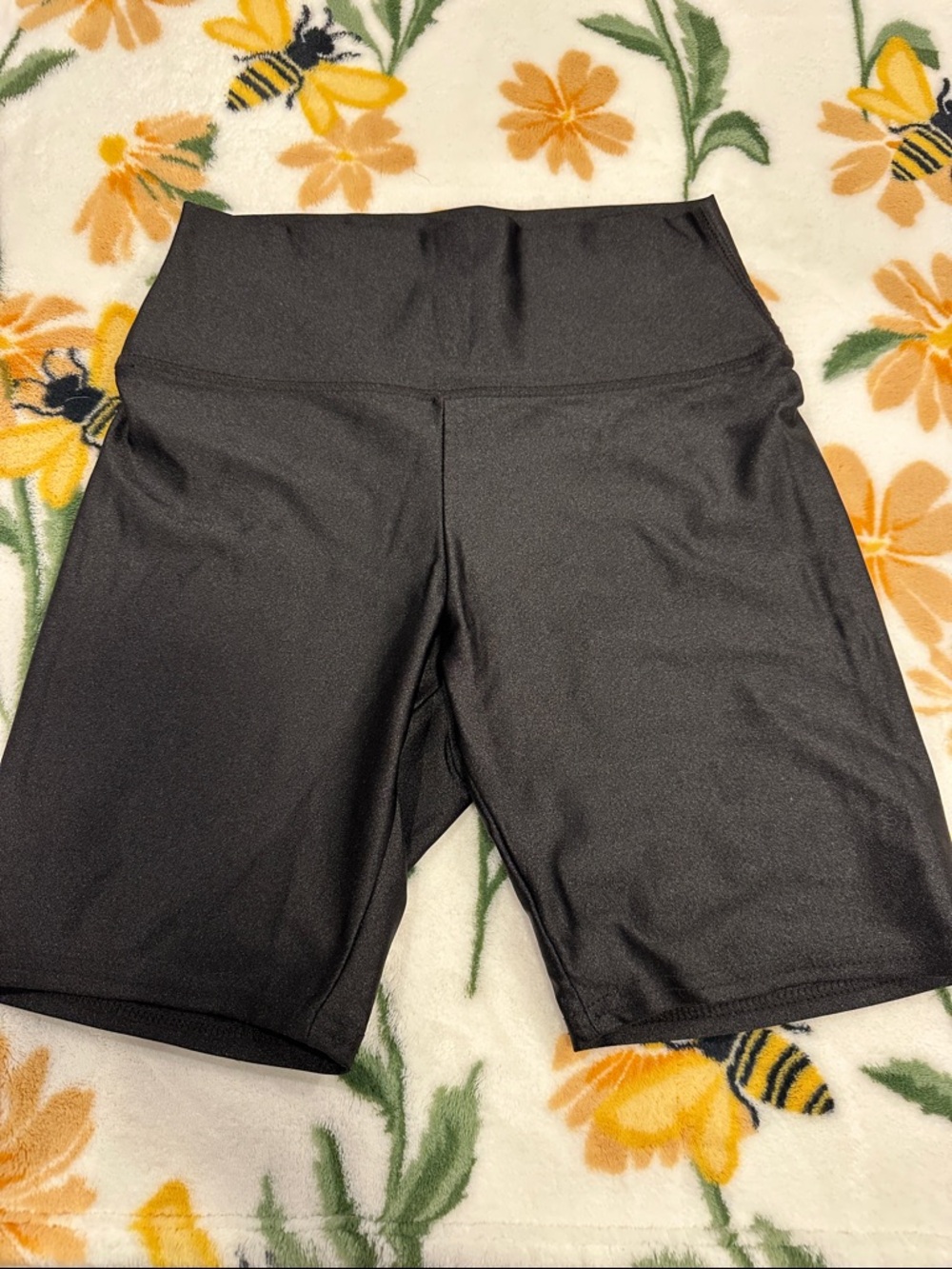 Garage Black High-Rise Bike Shorts